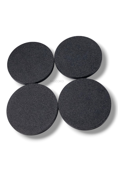 4'lü Set 58 Mm Dış Çap 55 Mm İç Çap Siyah Logosuz Jant Göbeği Kapağı