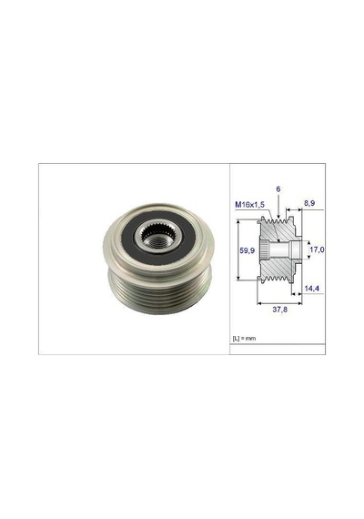 VALEO 588094 ALTERNATÖR KASNAĞI SONATA iX35 / CARENS MAGENTIS SPO