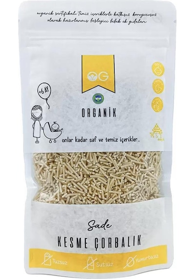 Organik Sade Kesme Çorbalık +6ay 200gr