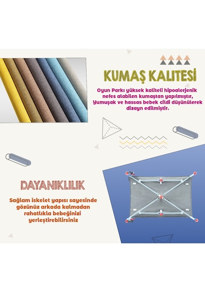 Lorelli Up And Down 60x120 Bebek Anne Yanı Oyun Parkı Yatak Beşik Yatak Hediye