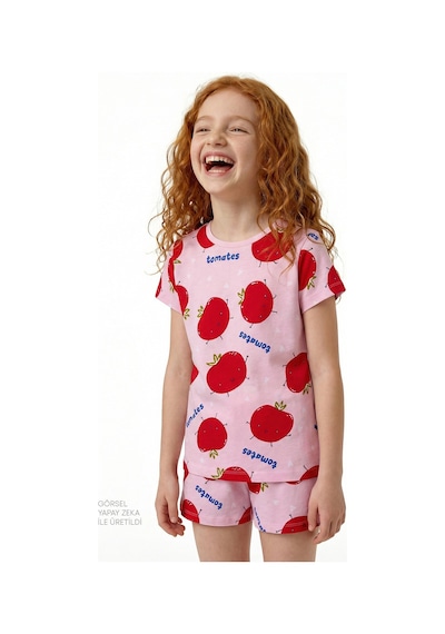 Penti Pembe Kız Çocuk Tomato Pamuklu 2li Pijama Takımı Lila