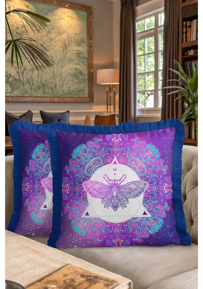 Mistik Mandala Moth Saçaklı Yastık Kılıfı - Kozmik Bohem Mor Lacivert Püsküllü Kırlent Kılıfı Pastel Dumanlı Duman Mistik Mandala Moth Saçaklı Yastık Kılıfı - Kozmik Bohem Mor Lacivert Püsküllü Kırlent Kılıfı Pastel Dumanlı Duman