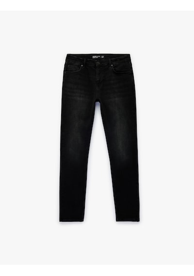Koton Pamuklu Normal Bel Slim Fit Jean Pantolon - Brad Jean Siyah 7wam40138nd