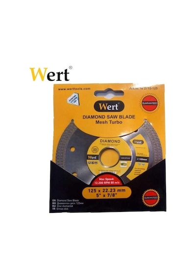 Wert 2715-125 Elmas Testere. Beton 125  MM