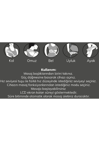 Joysidea Çok Fonksiyonlu Vücut Masaj Aleti H8 Çok Renkli
