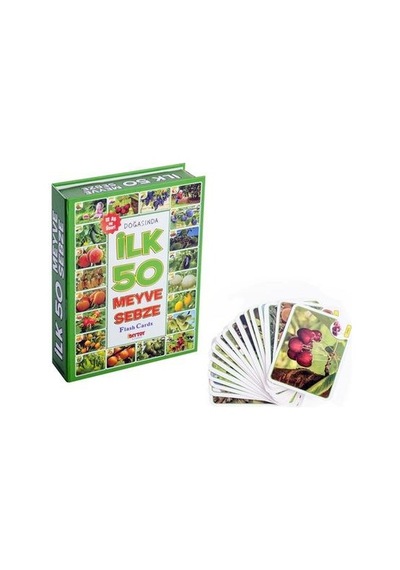 İlk 50 Meyve Ve Sebze Zeka Kartları Eğitici Kartlar Flash Card