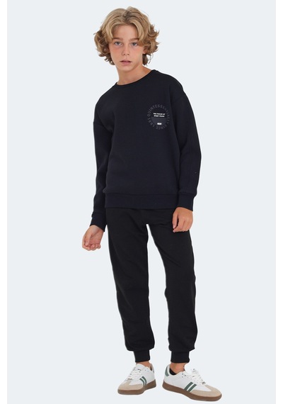 Slazenger Lone 2 Li Set Unisex Çocuk Lacivert - Mavi Sweatshirt Lacivert - Mavi