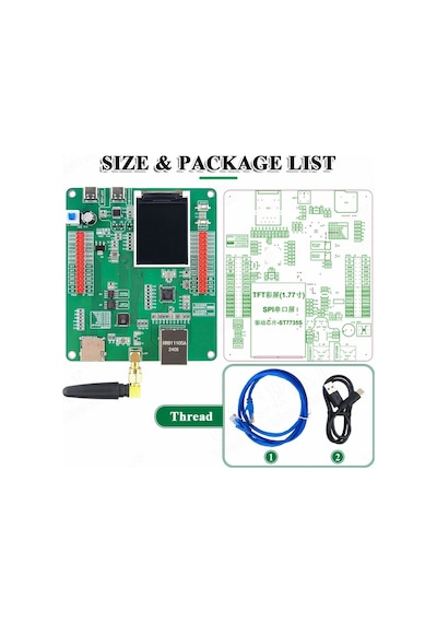 Esp32-s3 W5500 Ethernet N16r8 1.77 İnç Lcd Ekranlı Wifi Bluetooth Geliştirme Kartı