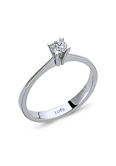 Lova F Renk 0,14 Karat Pırlanta Tektaş Yüzük - 1030052