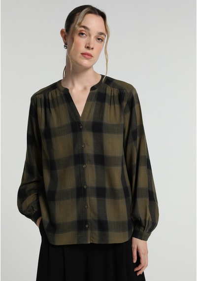 Colin's Colins Fashion Fit Kadın Yeşil Gömlek Cl1082030 Q1.v1 Kha Haki