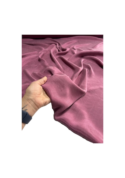 İpek Cupro Kumaş En 140 Cm Parlak Dökümlü Elbise, Gömlek, Kimono, Takım Ve Pantolon 1200 -1 Gül Kurusu