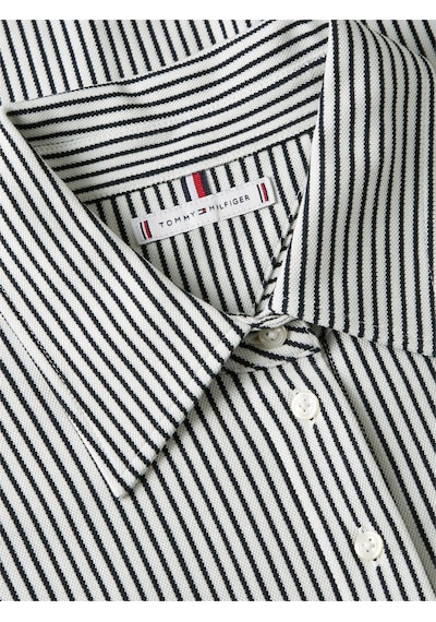 Tommy Hilfiger Pıque Strıpe Rlx Shırt Kadın Beyaz Uk Gömlek - Ww0ww47878