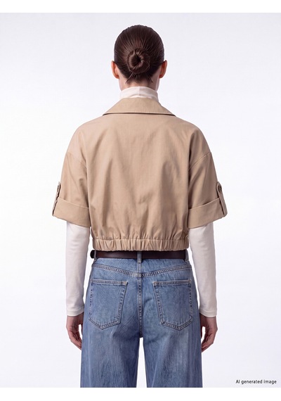 Lcw Modest Kahverengi Kruvaze Yaka Oversize Kadın Trençkot