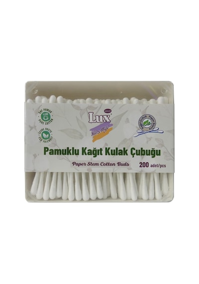Lux Pamuklu Kağıt Kulak Çubuğu, 3 Paket, Toplam 600 Adet