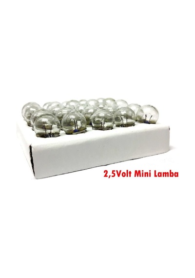 2.5Volt Mini Ampul-Lamba - 10 Adet -