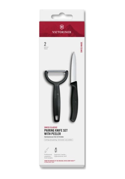 Vct-7613329191958-vt 6.7113.22-victorinox 6.7113.22 Swiss Classic 2li Bıçak Ve Soyacak Set, Siyah