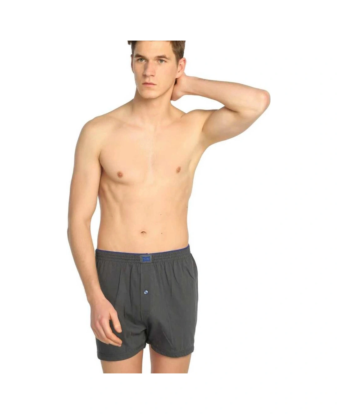 Tutku 117 Battal Erkek Düz Penye Boxer Lacivert