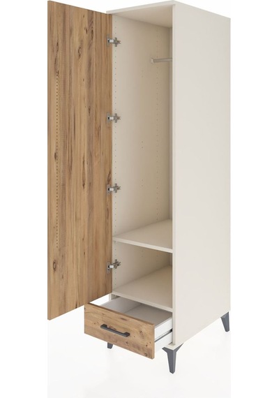 Kronos Dolap 2 Raflı Tek Çekmeceli Tek Askılı 44x59x182 Aytaş... Aytaşı
