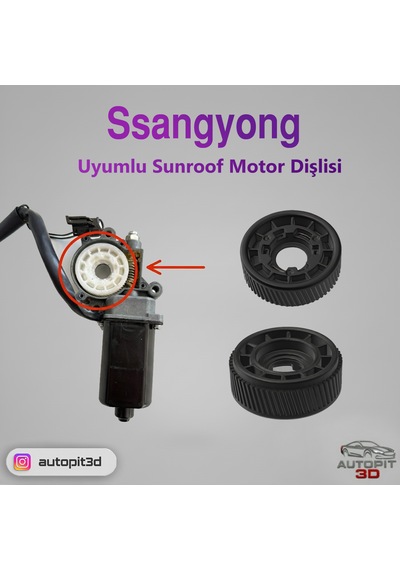 Ssangyong Uyumlu Sunroof Motor Dişlisi Motor Dişlisi