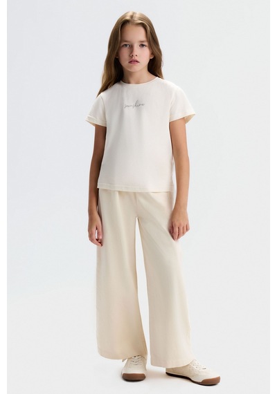 Xo Kids Kız Çocuk 3lü Alt Üst Kombin Takmı 8-14 Yaş Set0506 Krem