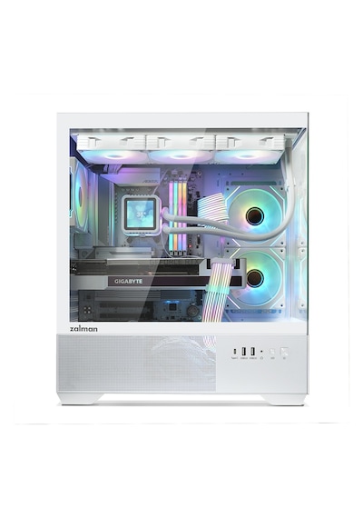 Zalman Chronıx V2 Atx Mıd Tower Beyaz Kasa 1xusb 2.0, 1xusb 3.0, 1usb Type-c 5 Gbps ,1xmikrofon, 1xkulaklık, 3x120mm Argb Fan
