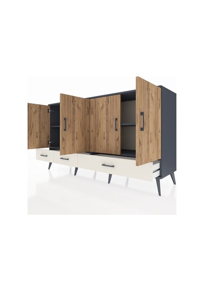 Kronos Konsol 6 Raflı 3 Çekmeceli 4 Kapaklı 176x59x99 Antrasit-ça Antrasit-çam/aytaşı Kronos Konsol 6 Raflı 3 Çekmeceli 4 Kapaklı 176x59x99 Antrasit-ça Antrasit-çam/aytaşı
