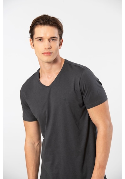 Cacharel Erkek V Yaka T-shirt 2170/antrasit Antrasit
