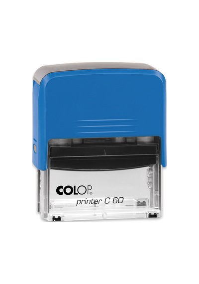 Colop Prınter C60 Mavi Kasa Mavi Keçe - 37 x 76 MM
