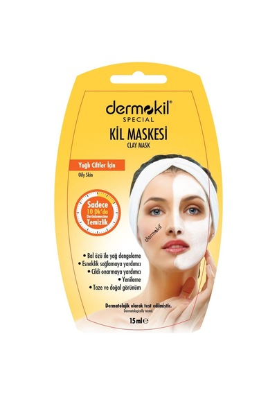 Dermokil Bal Özlü Yağlı Ciltler için Maske
