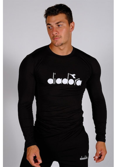 Diadora Soloben - Erkek Siyah Uzun Kollu Spor T-Shirt - Tsrt-Zn1