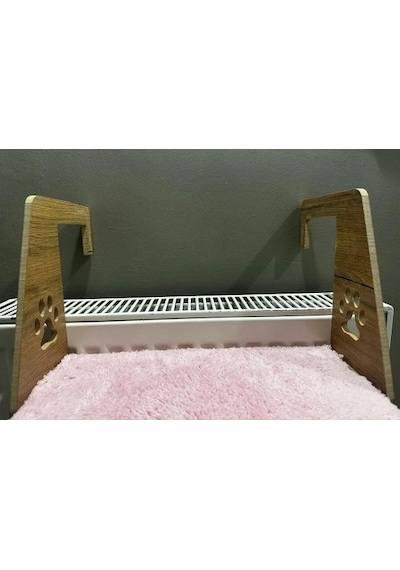 Pribor Kedi Kalorifer Petek Yatağı Peluş Kolay Montaj Geçmeli Sistem Pembe
