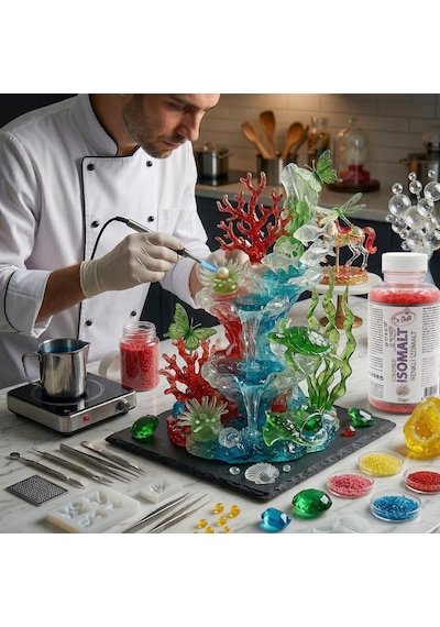 Renkli İzomalt Isomalt Pembe 250 Gr Şeker Sanatı Ve Pasta Dekorasyon İçin