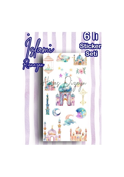 Hiras Dizayn Ramazan ve İslami Temalı Sticker Seti 6 Sayfa