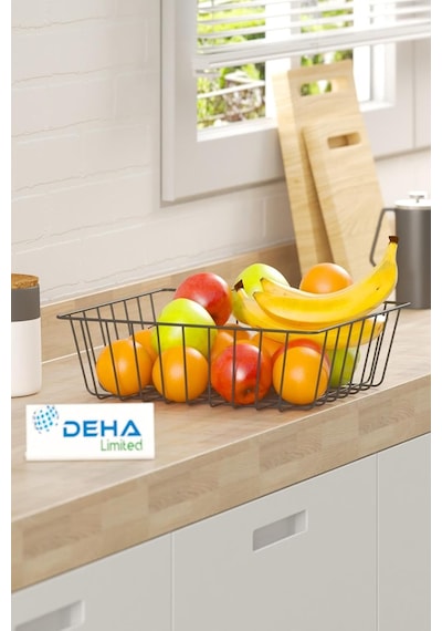 Tel Sepet Xl Mutfak Banyo Makyaj Düzenleyici Organizer Dolap İçi Düzenleyici Çok Amaçlı Sepet Diğer