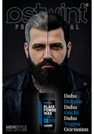 Ostwint Professional Siyahlaştırıcı Şekil Verici Topik Etkili Pudra Black Powder Wax 20 Gr Dolgun Görünüm, G