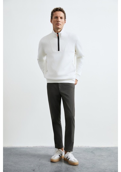 Lufian Wyatt Erkek Sweatshirt Kırık Beyaz Kırık Beyaz 112030206100510