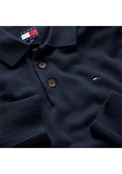 Tommy Hilfiger Tjm Slım Essentıal Polo Sweater Erkek Mavi Kazak - Dm0dm20304