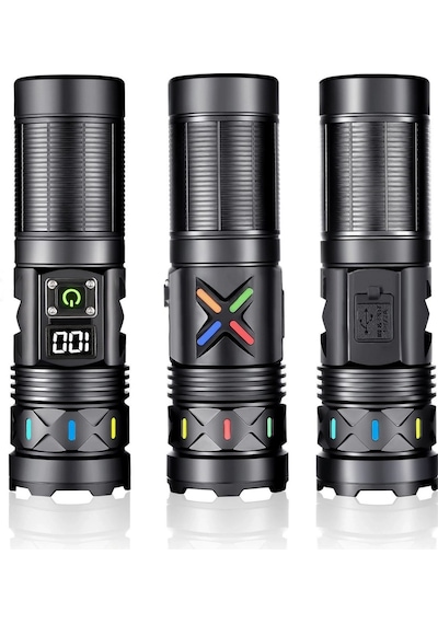 Bedotech Bd-5 30w Tg Led Alüminyum Alaşımlı Zoomlu Type-c Dijital Göstergeli Şarjlı El Feneri