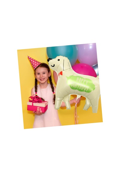 Happy Bırthday Baskılı Köpek Folyo Balon 76x70 Cm