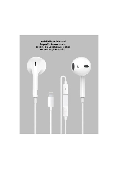 İphone 14 Ve Altındaki Modellerle Uyumlu Kablolu Kulaklık Siyah
