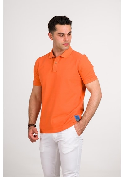 Taş Yıkama Regular Fit Lacost Kumaş Polo Yaka Pamuklu Erkek T-Shi