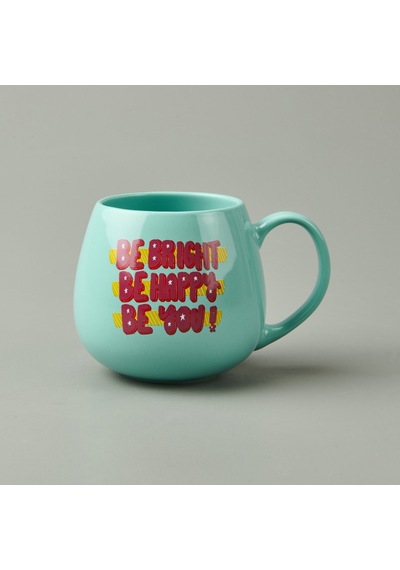 Kitchen Be Bright Be Happy Be You Sloganlı Kupa - Yeşil - 310 Ml Renkli