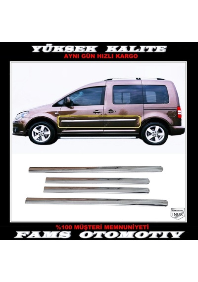 Vw Caddy Maxı Krom Yan Kapı Çıtası 4 Kapı 2007-2015 P.çelik
