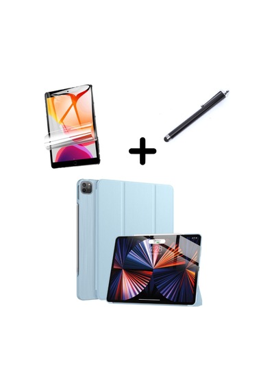 Apple Uyumlu iPad Pro 11 1. 2. 3. 4. Nesil Kılıf Set Pu Deri Smart Tablet Kilifi Ekran Koruyucu + Kalem Kılıf
