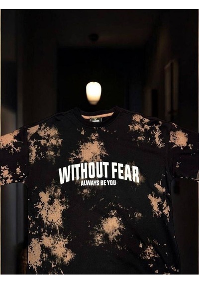 Carinos Erkek Çocuk Batik Desenli Oversize Tshirt-14552 SIYAH