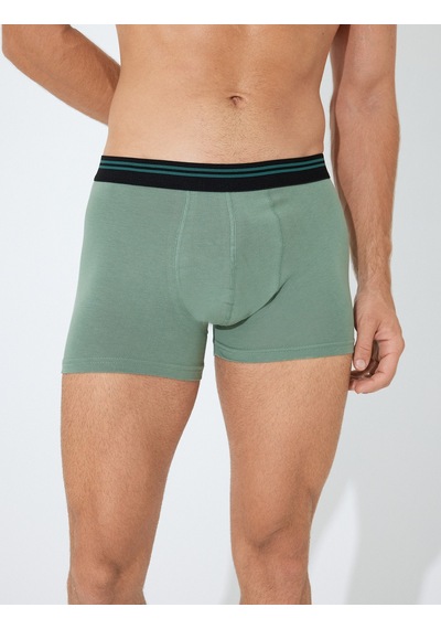 Koton 3'lü Boxer Seti Puantiyeli Çok Renkli Haki 5wlm90024mk Haki
