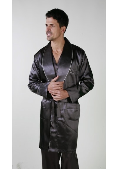 Ancelo 333 Saten Pijama Takım Ve Robdöşambr 3Lü Damat Çeyiz Set