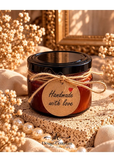 Amber Élegance Amber Kokulu %100 Soya Wax Mum Aromaterapi-200cc Kahverengi