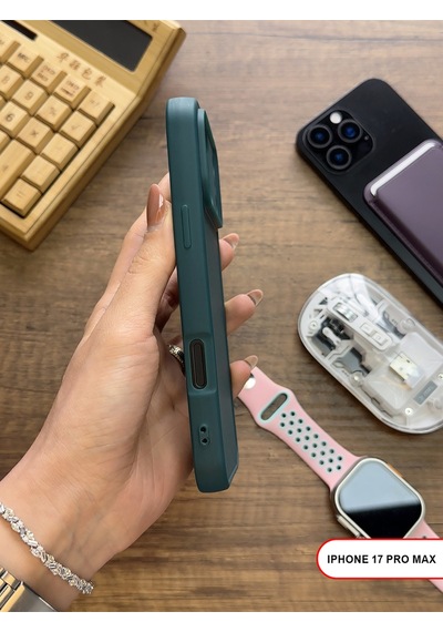 Apple iPhone 17 Pro Max Uyumlu Kamera Korumalı Darbeye Dayanıklı Renk Atmayan Keep Silikon Kılıf Haki
