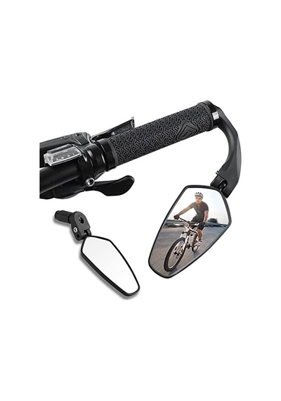 Bisiklet Dikiz Aynası Ayarlanabilir Ayna Mtb Katlanır Dikiz Aynası Bisiklet Gidon Aynaları,black 1pc Short